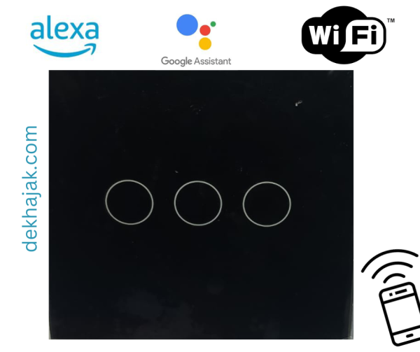 Smart Wi-Fi Wall touch Switch 3 Gang + Wifi